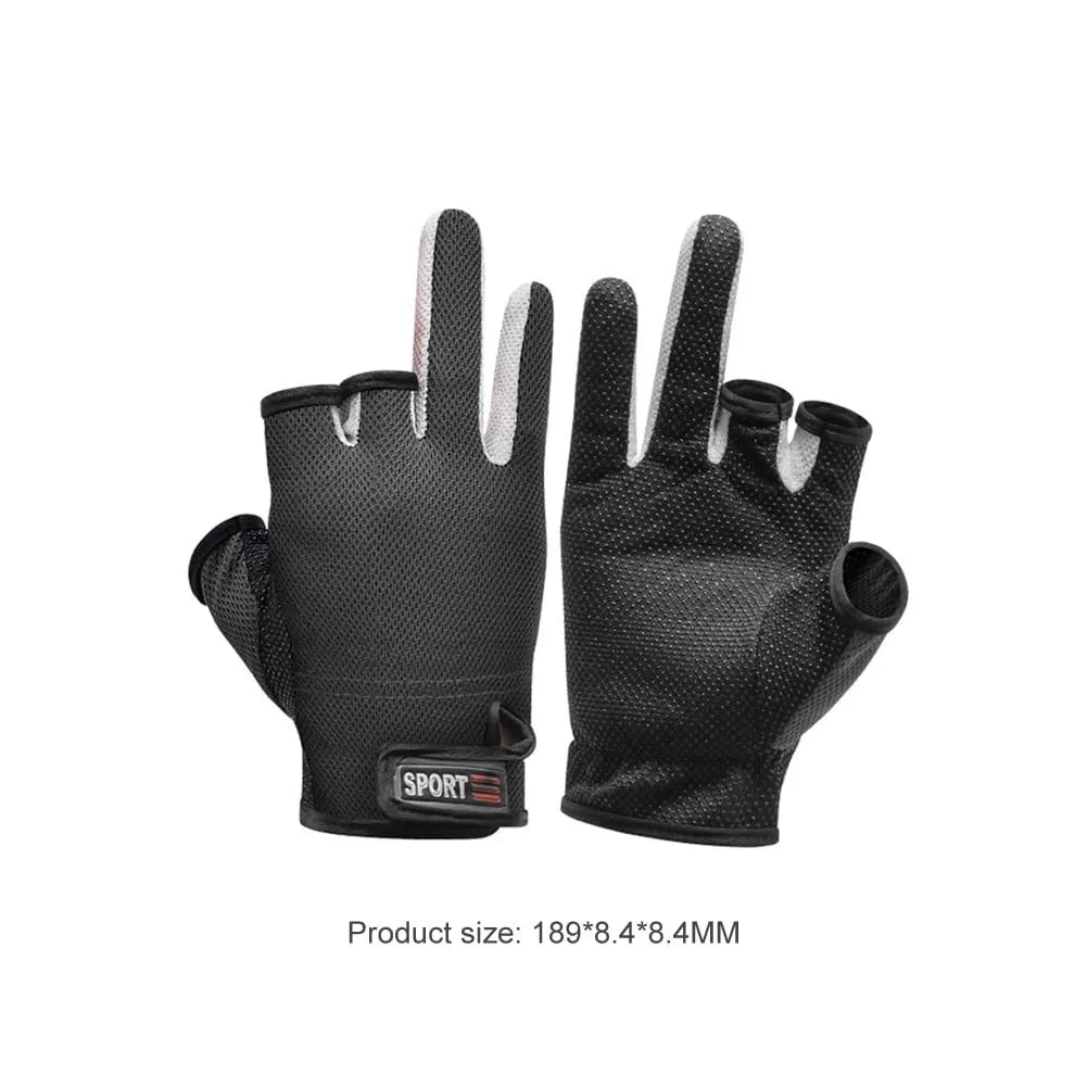 1 Pair Fishing Gloves Outdoor Sports Mittens Outdoor 3 Fingers Cut Waterproof Anti-Slip Sports Fish Equipmentguantes de pesca
