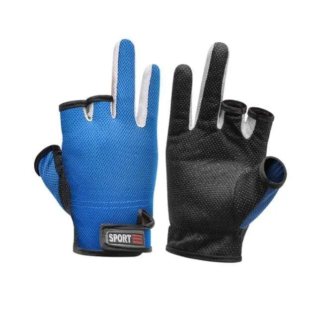 1 Pair Fishing Gloves Outdoor Sports Mittens Outdoor 3 Fingers Cut Waterproof Anti-Slip Sports Fish Equipmentguantes de pesca