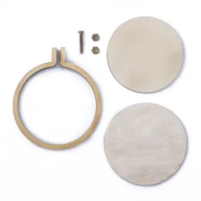 50mm round Mini Embroidery Hoop Lasercut Frame Cross Stitch Frame Tiny Embroidery Pendant Tiny Hoop diy Embroidery Pendant 1pcs