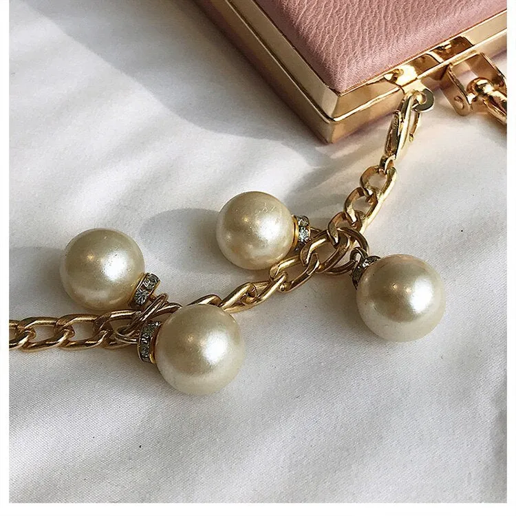 Aesthetic Rose Bag with Pearls