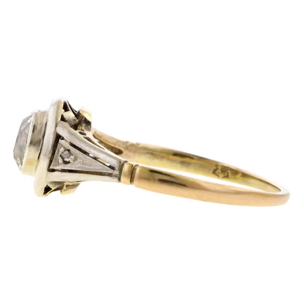 Antique Diamond Engagement Ring, Old Euro 0.78ct.