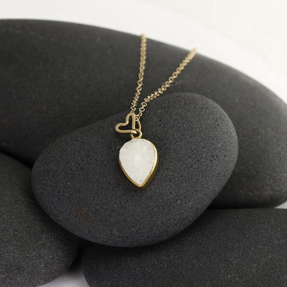 Cream Druzy Necklace