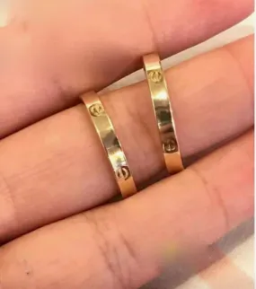 ELE 18K Gold Wedding Bands, Couple Rings