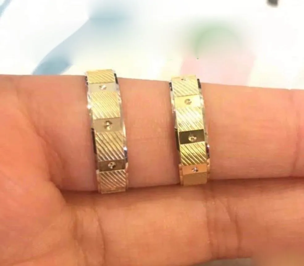 ERA 18K Gold Wedding Bands, Couple Rings