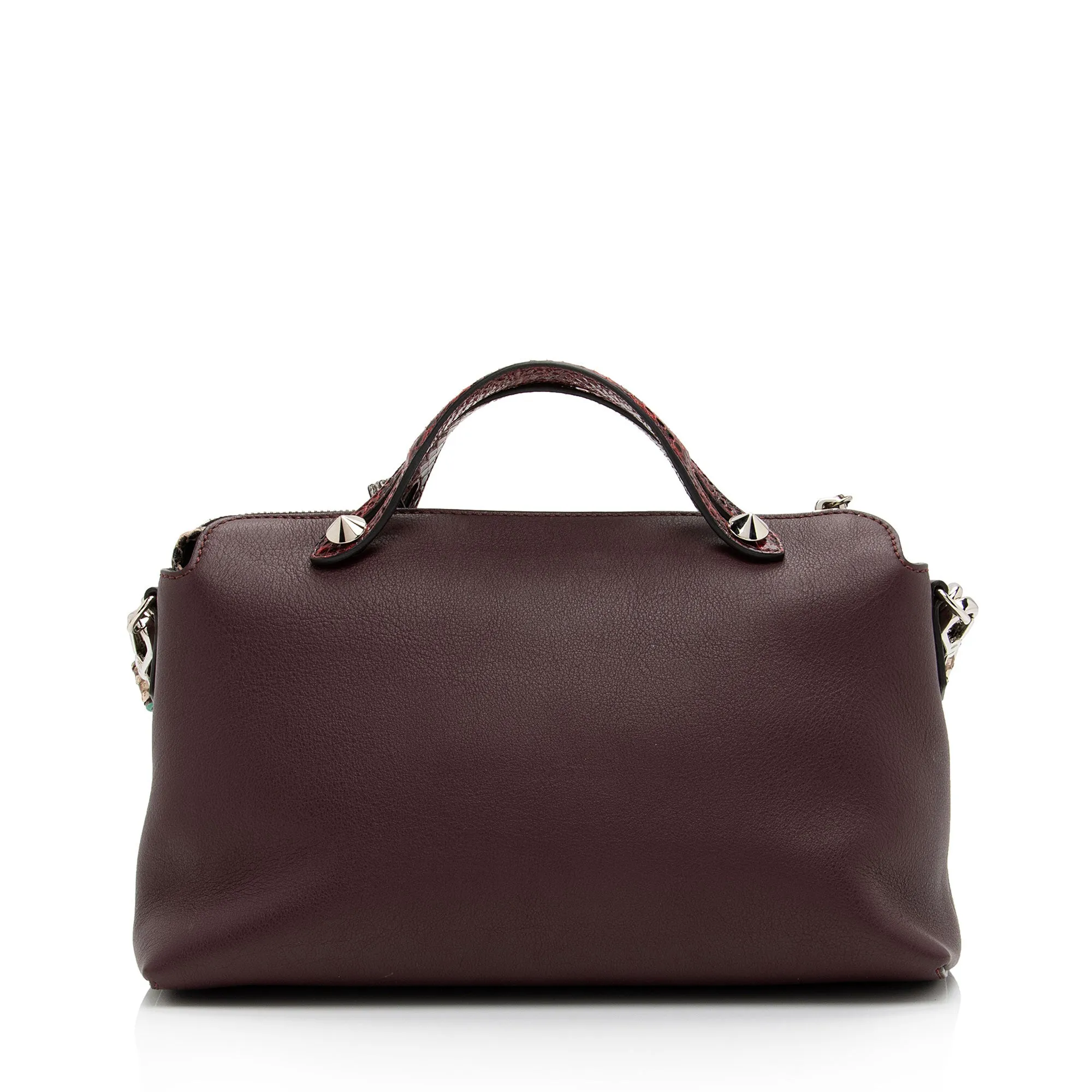Fendi Calfskin Python By The Way Small Boston Bag (SHF-yJjZI0)