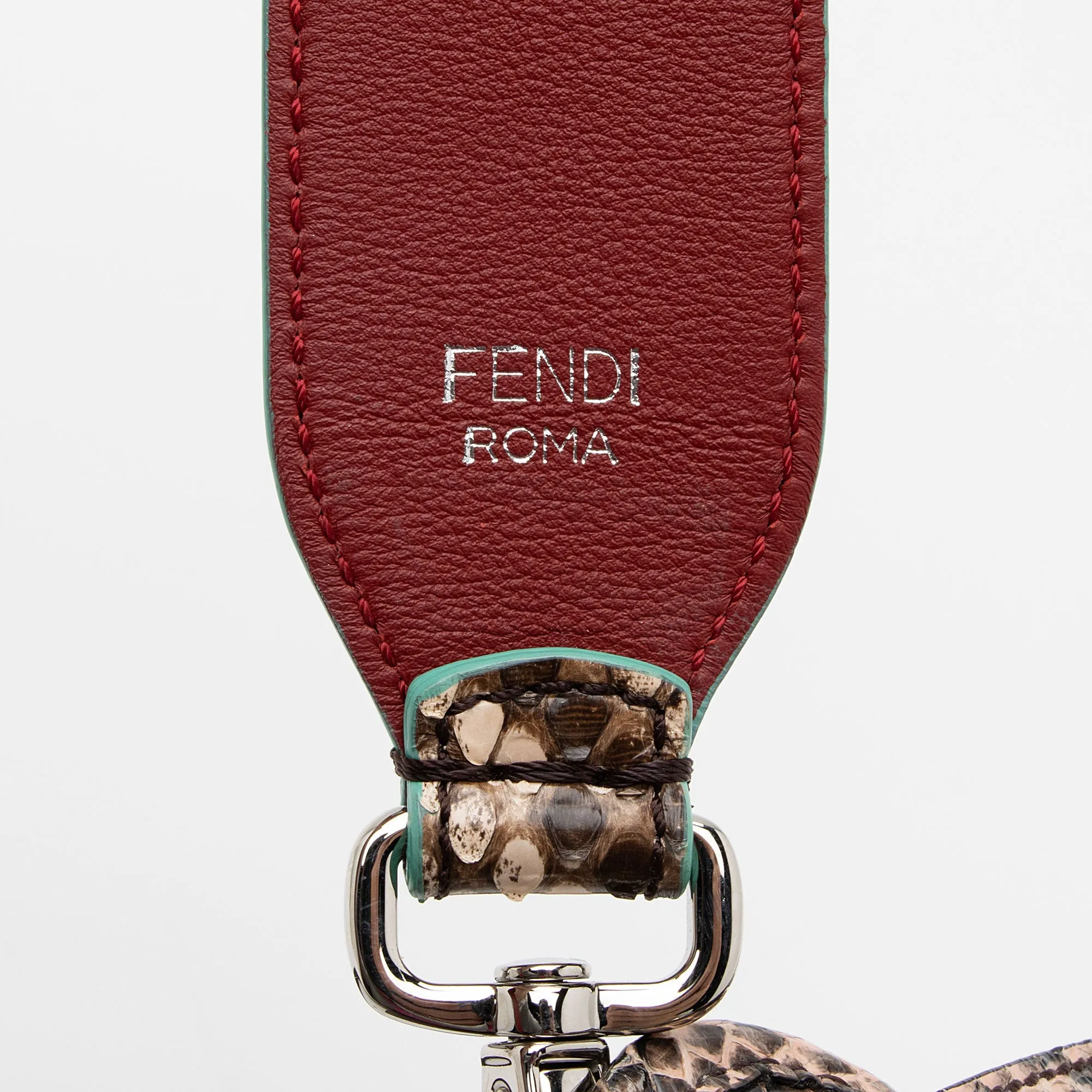 Fendi Calfskin Python By The Way Small Boston Bag (SHF-yJjZI0)