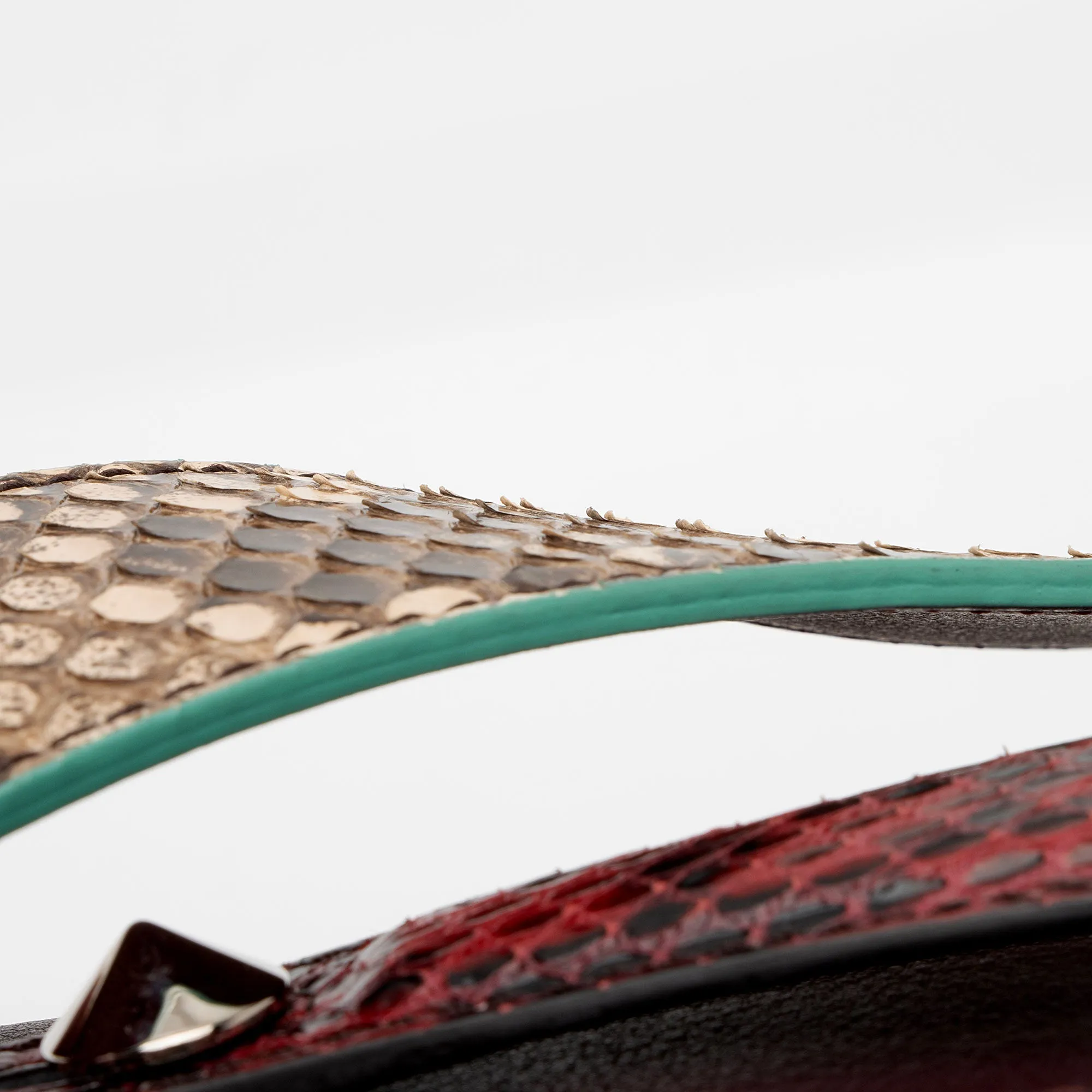 Fendi Calfskin Python By The Way Small Boston Bag (SHF-yJjZI0)