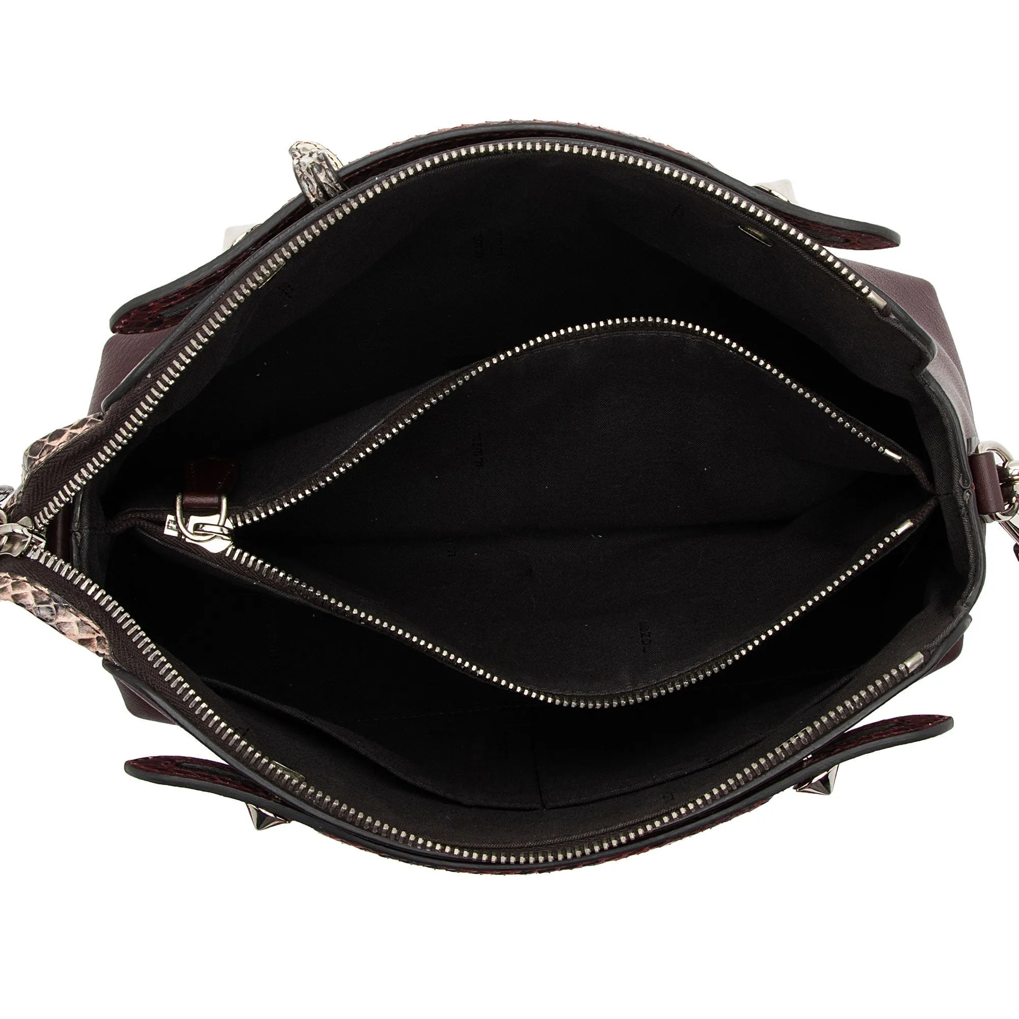 Fendi Calfskin Python By The Way Small Boston Bag (SHF-yJjZI0)