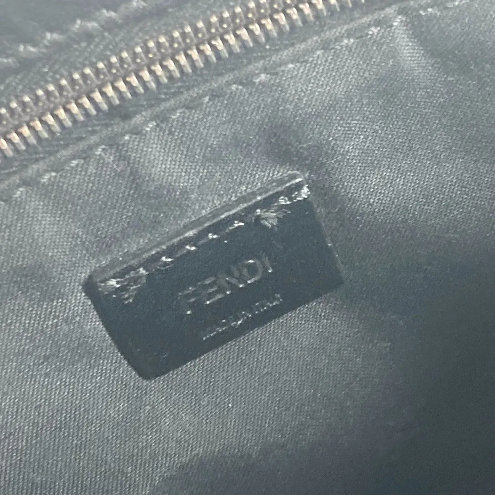 FENDI Clutch bag 7VA350 leather black Monster Bugs mens Used