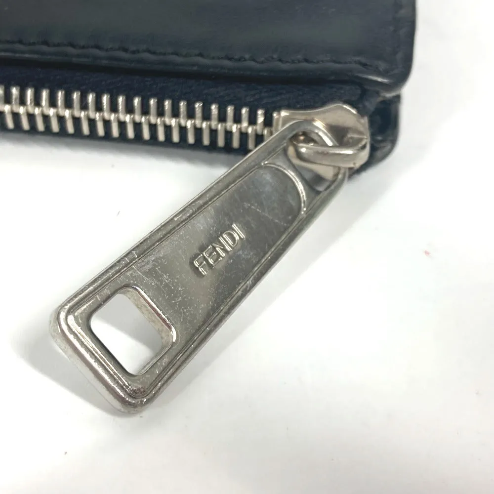 FENDI Clutch bag 7VA350 leather black Monster Bugs mens Used