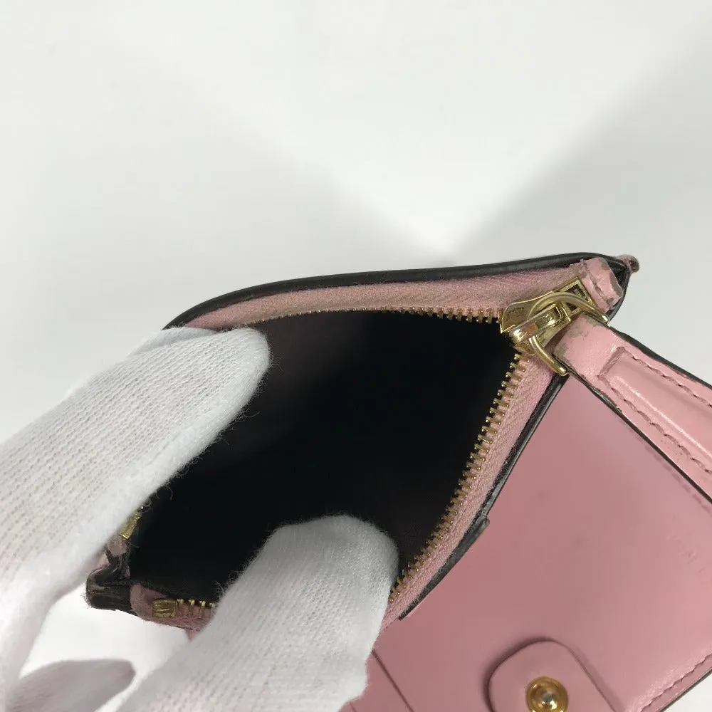 FENDI Folded wallet 8M0447 leather pink logo Women Used