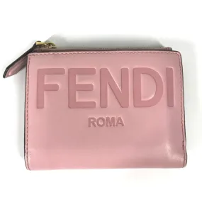 FENDI Folded wallet 8M0447 leather pink logo Women Used