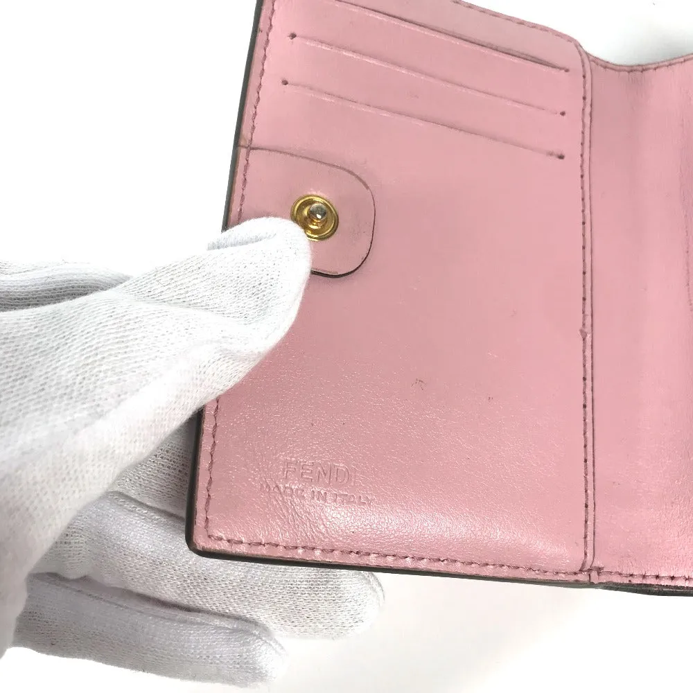 FENDI Folded wallet 8M0447 leather pink logo Women Used