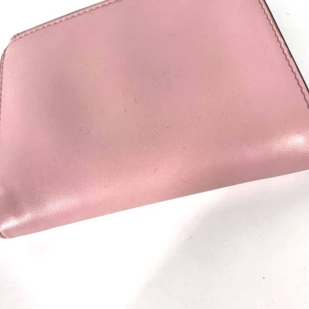 FENDI Folded wallet 8M0447 leather pink logo Women Used