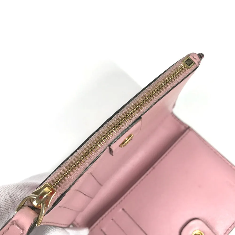 FENDI Folded wallet 8M0447 leather pink logo Women Used