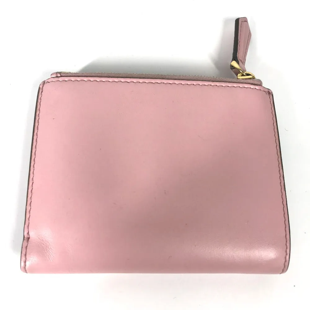 FENDI Folded wallet 8M0447 leather pink logo Women Used