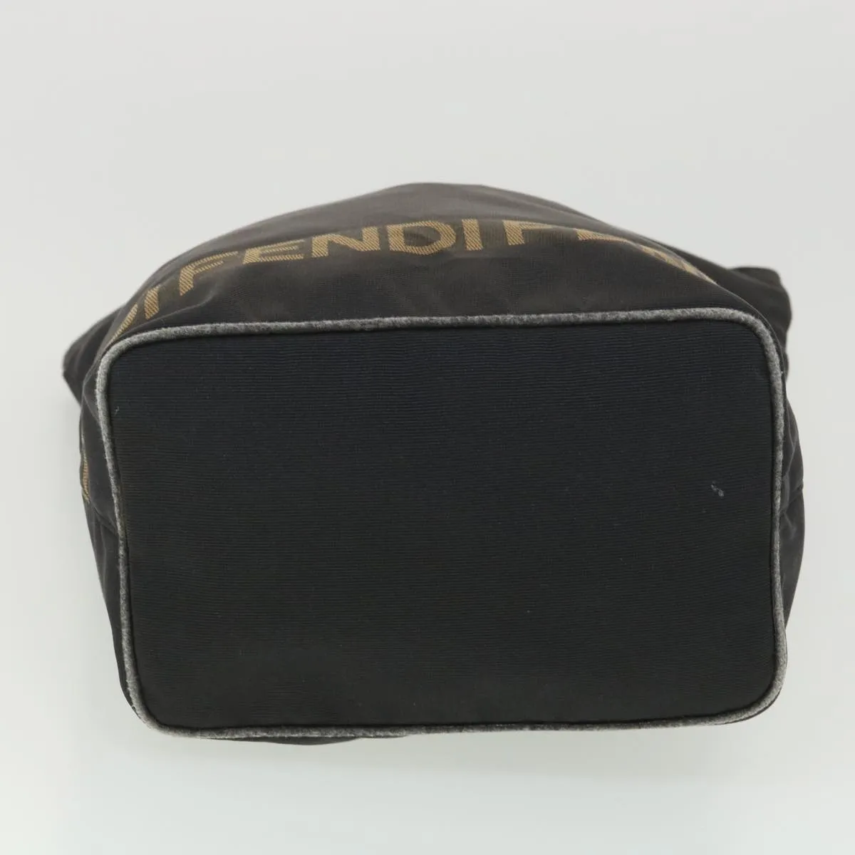 FENDI Hand Bag Nylon Black Brown  38483