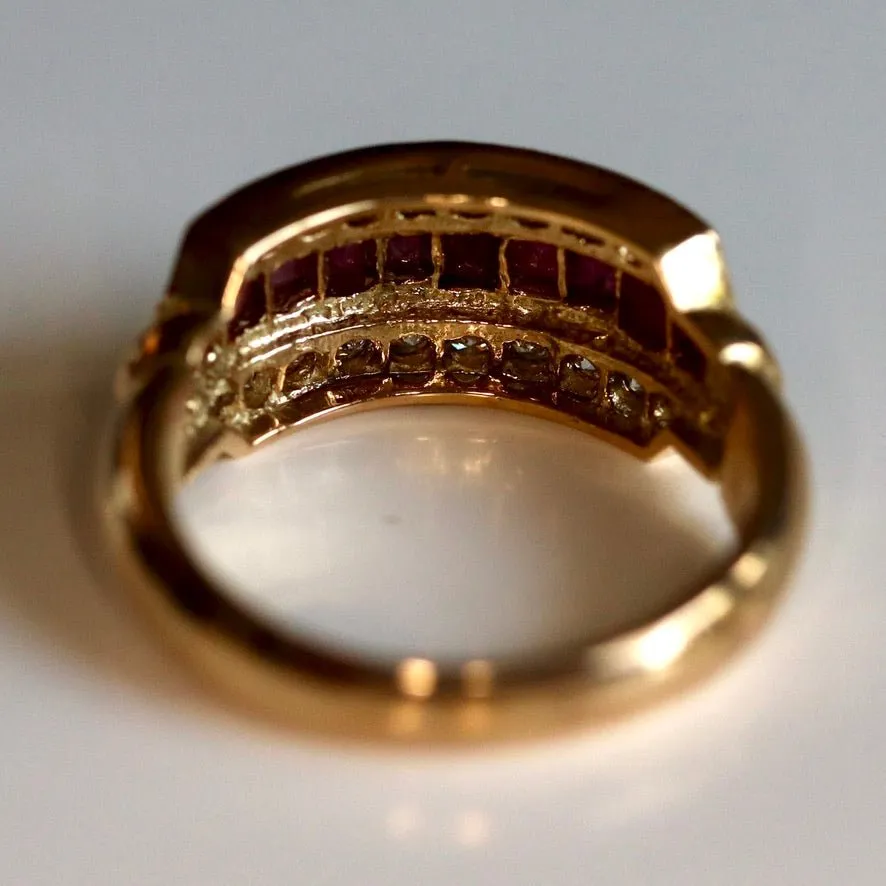Geordi 14k Gold, Ruby and Diamond Ring