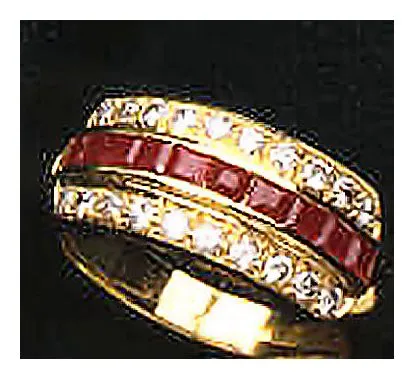 Geordi 14k Gold, Ruby and Diamond Ring