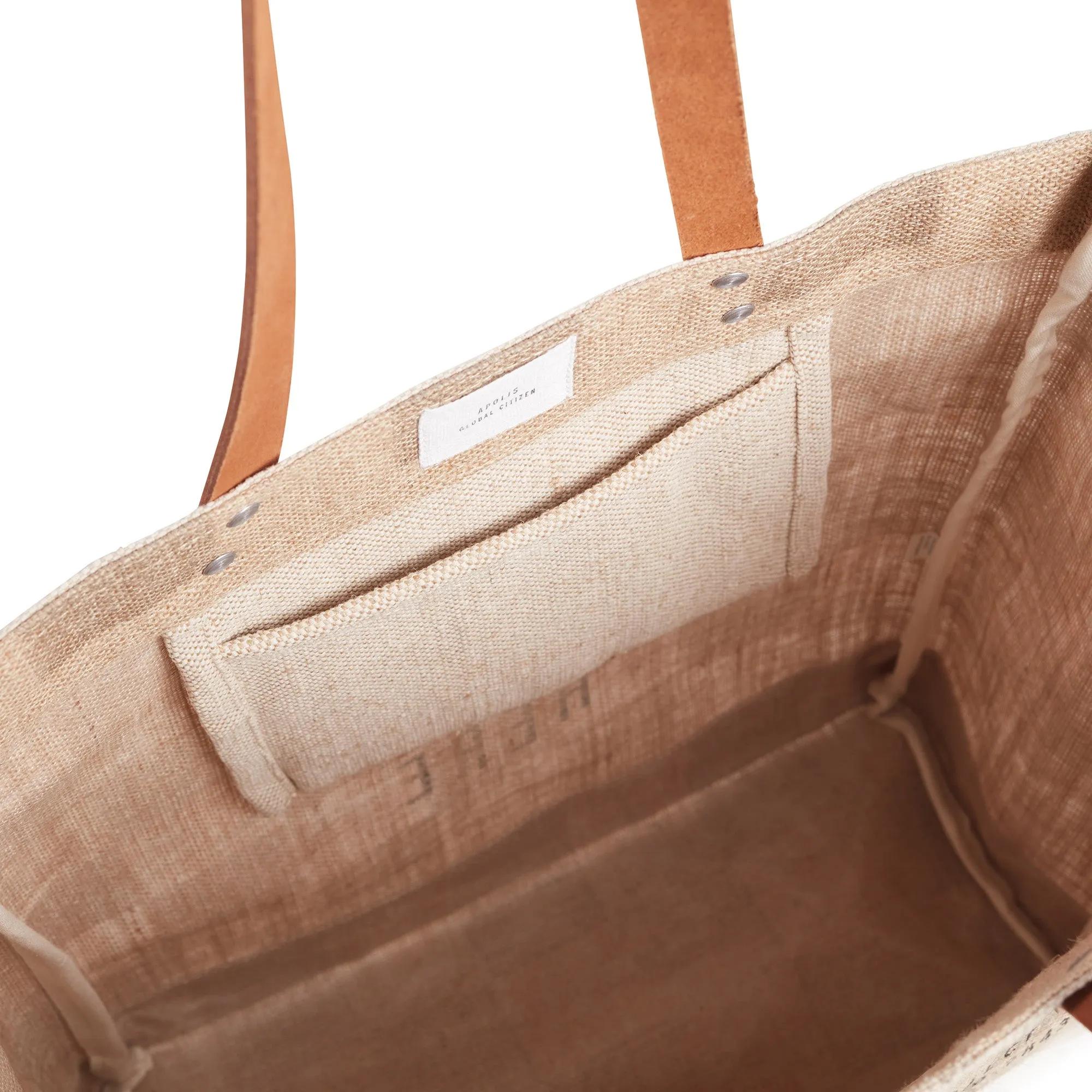 Market Tote in Checker for Clare V. “Merci Beau Coup”