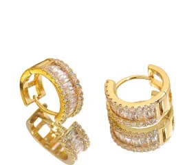 Micro Inlaid Rhinestone Stud Earrings