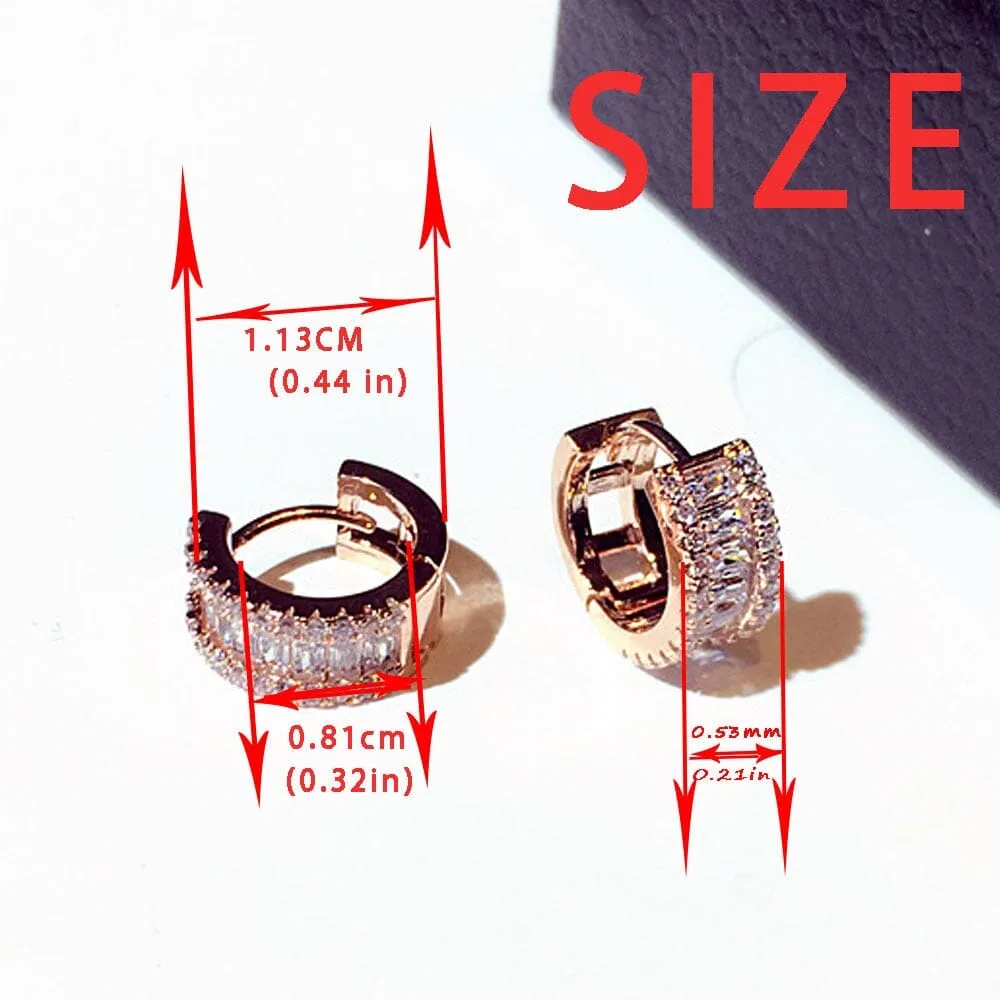 Micro Inlaid Rhinestone Stud Earrings