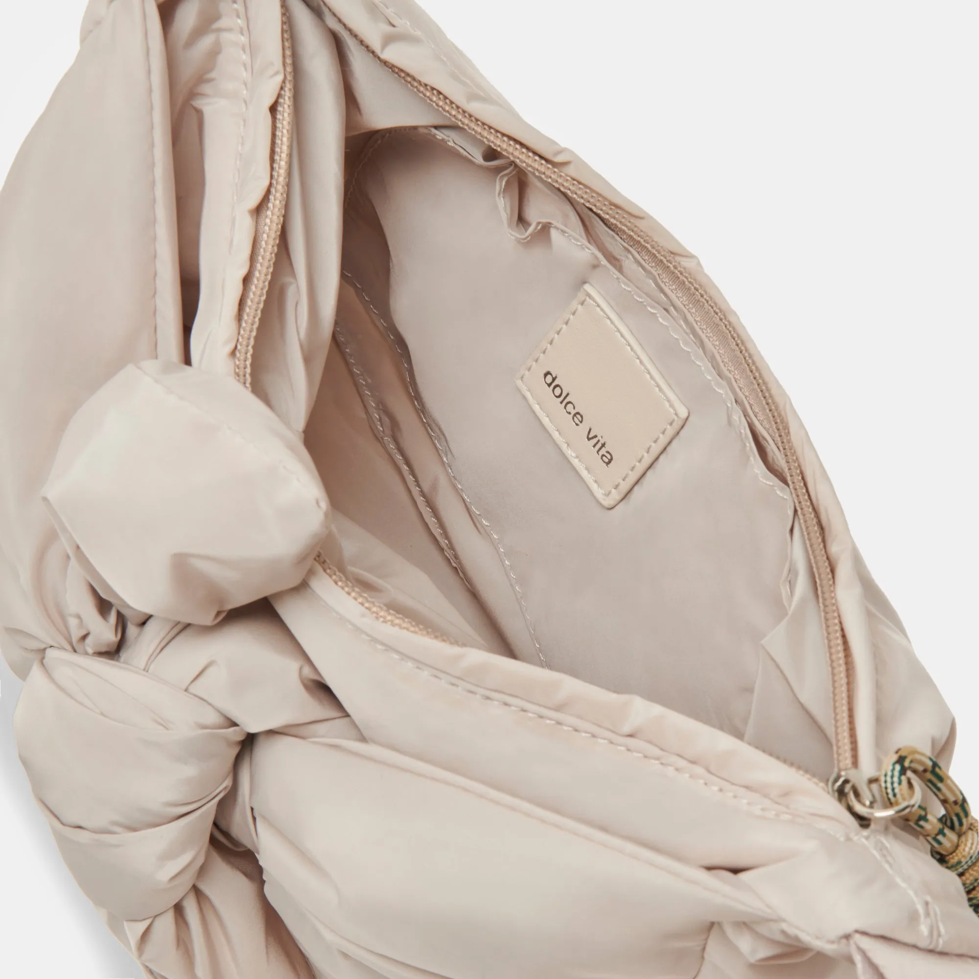 NANCY SHOULDER BAG TAUPE NYLON