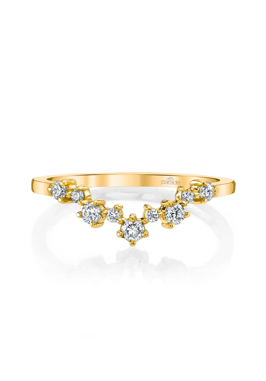 Parade Design Lumiere 18K Gold Diamond Chevron Star Band | Choose Gold