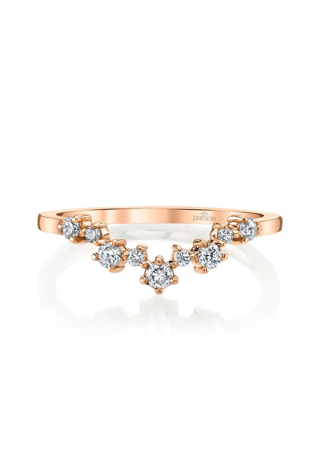 Parade Design Lumiere 18K Gold Diamond Chevron Star Band | Choose Gold