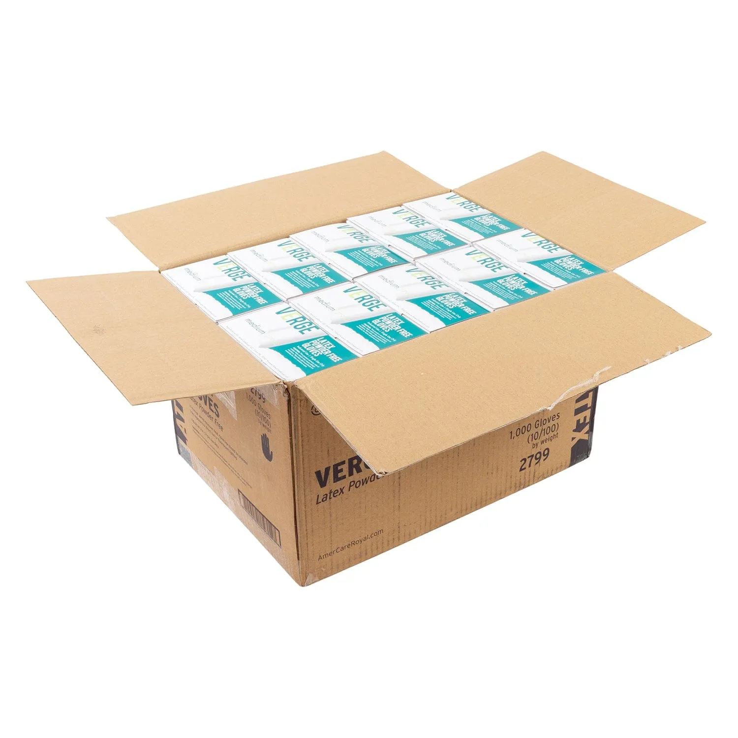Powder-Free Latex Verge Gloves (S-XL), Case of 1,000