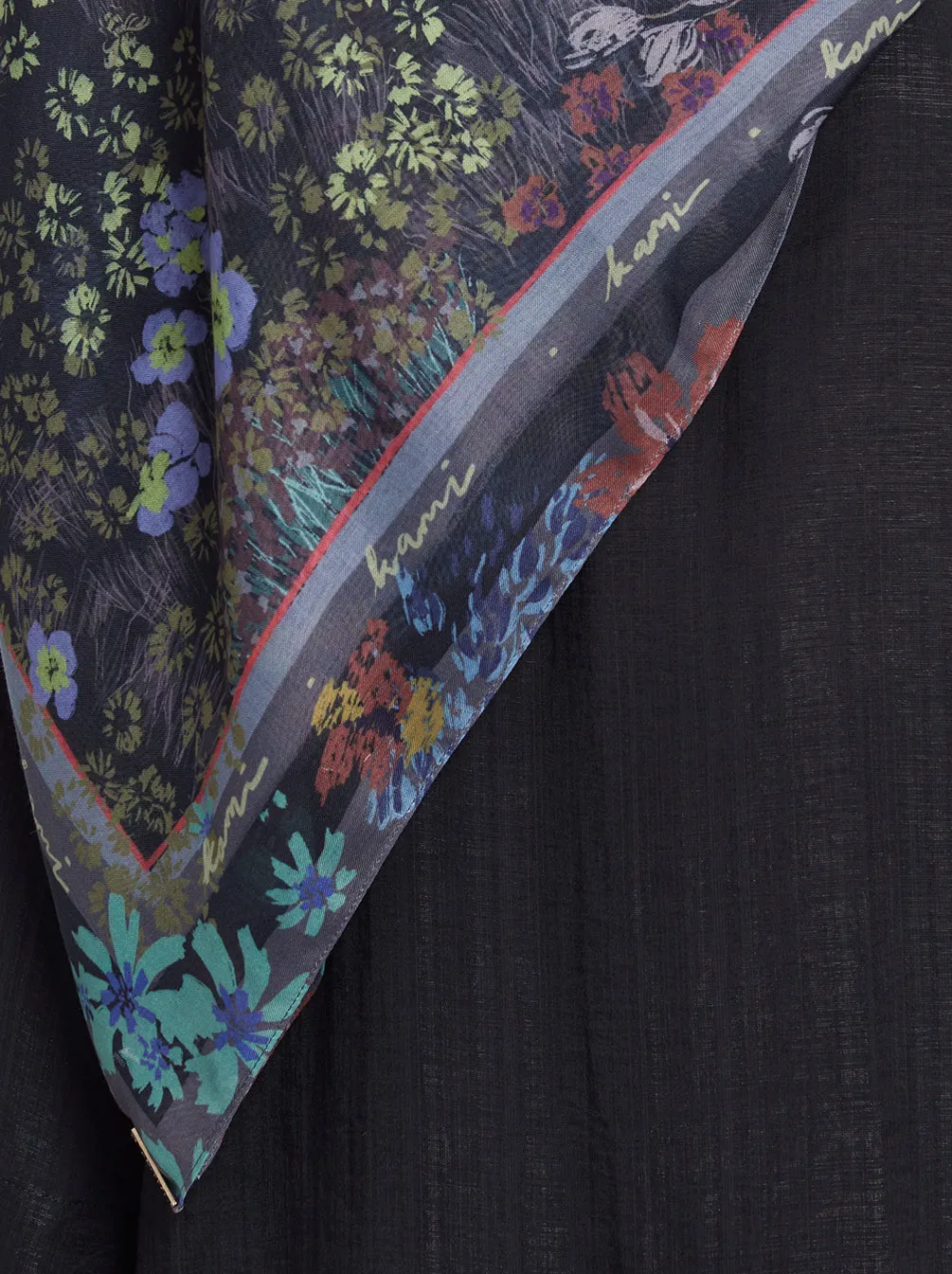 PRIMAVERA SIGNATURE SCARF ONYX