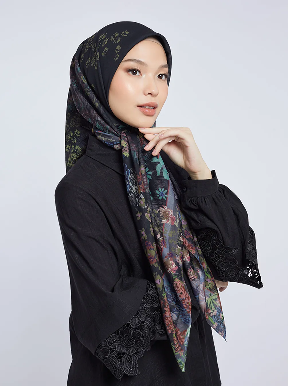 PRIMAVERA SIGNATURE SCARF ONYX