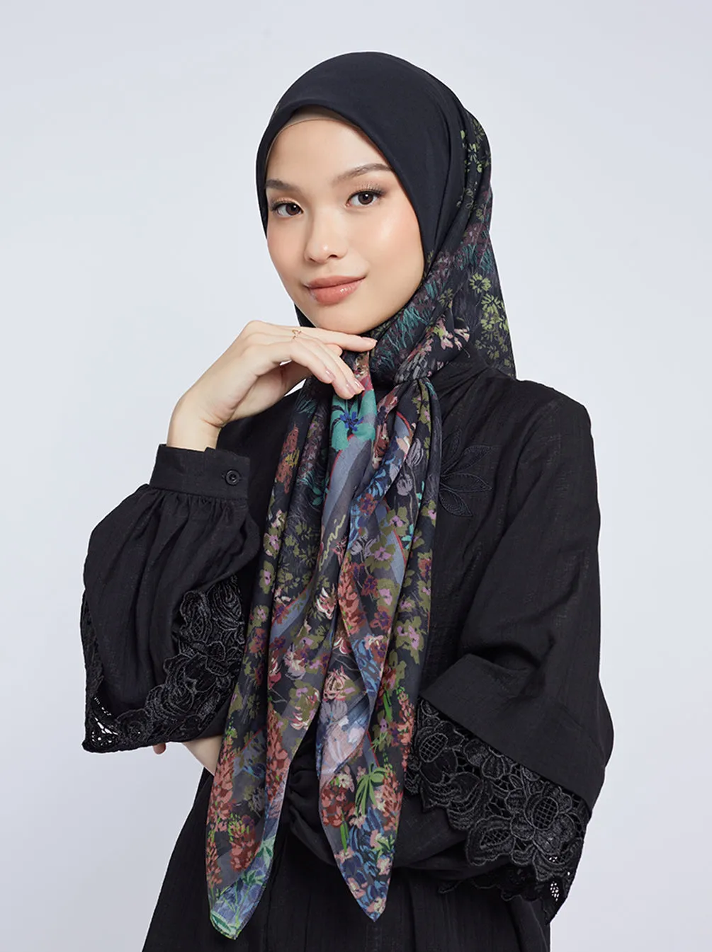 PRIMAVERA SIGNATURE SCARF ONYX