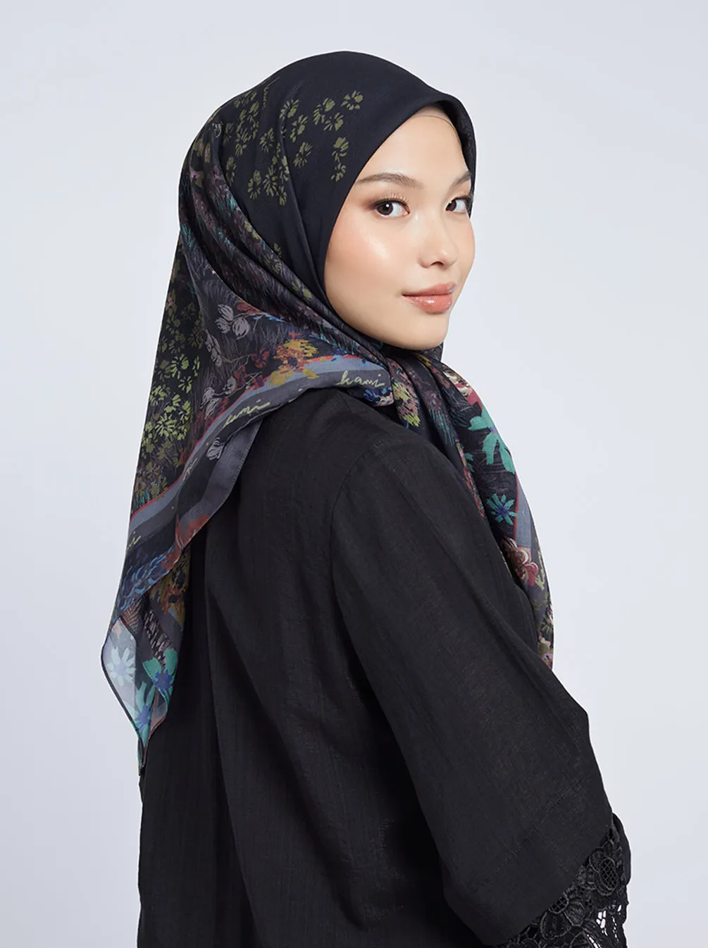 PRIMAVERA SIGNATURE SCARF ONYX