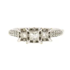 Princess Cut Diamond 10k Gold Engagement Ring