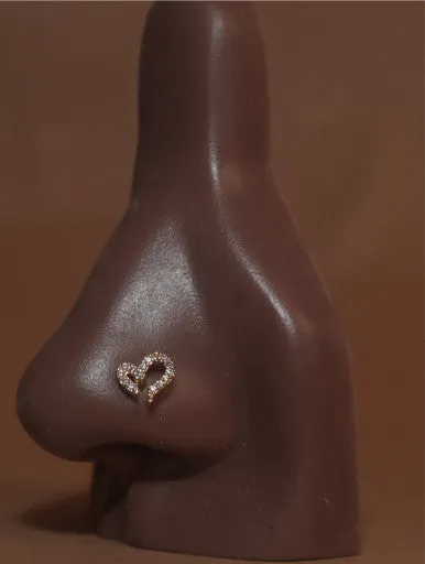 Rich Heart Energy Cubic Zirconia Nose Stud