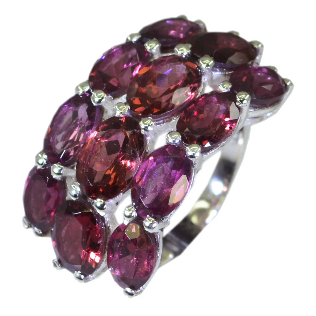 Riyo Comely Gems Garnet 925 Sterling Silver Rings Christmas Jewelry