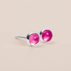 Ruby Gemstone Stud Earrings