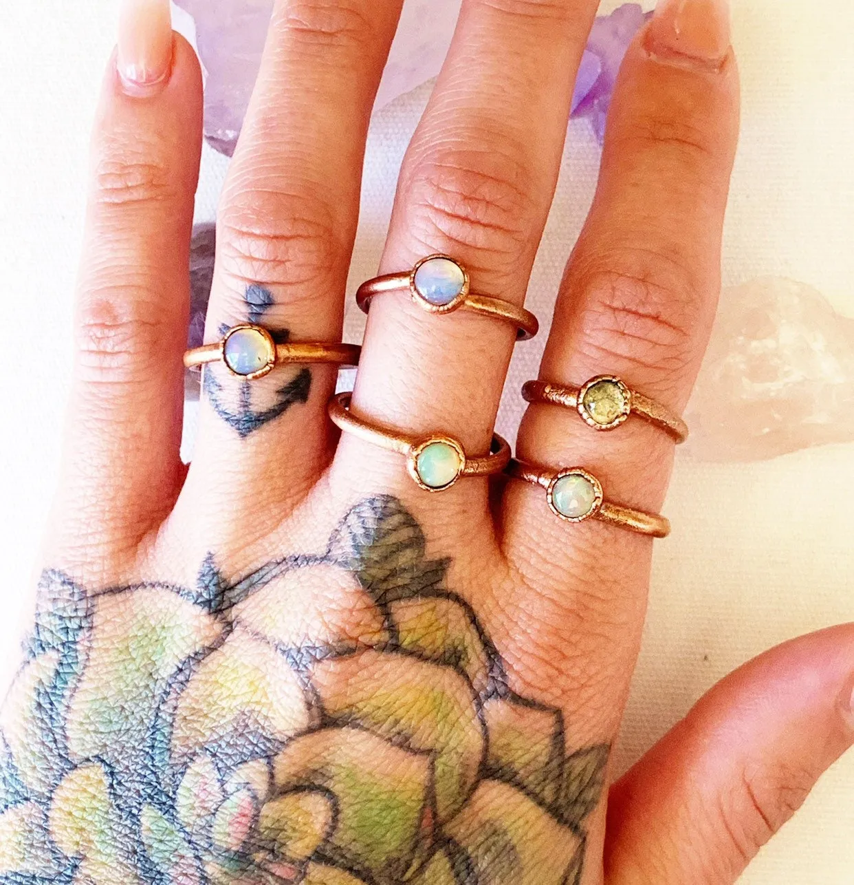Stackable Opal Rings