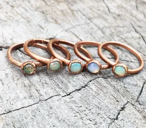Stackable Opal Rings