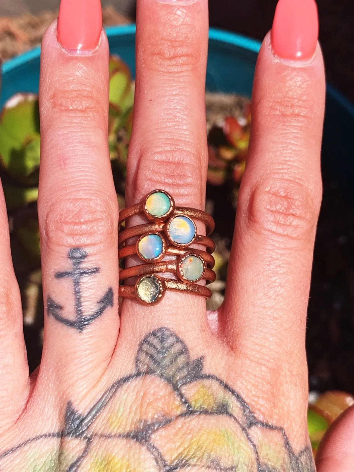 Stackable Opal Rings