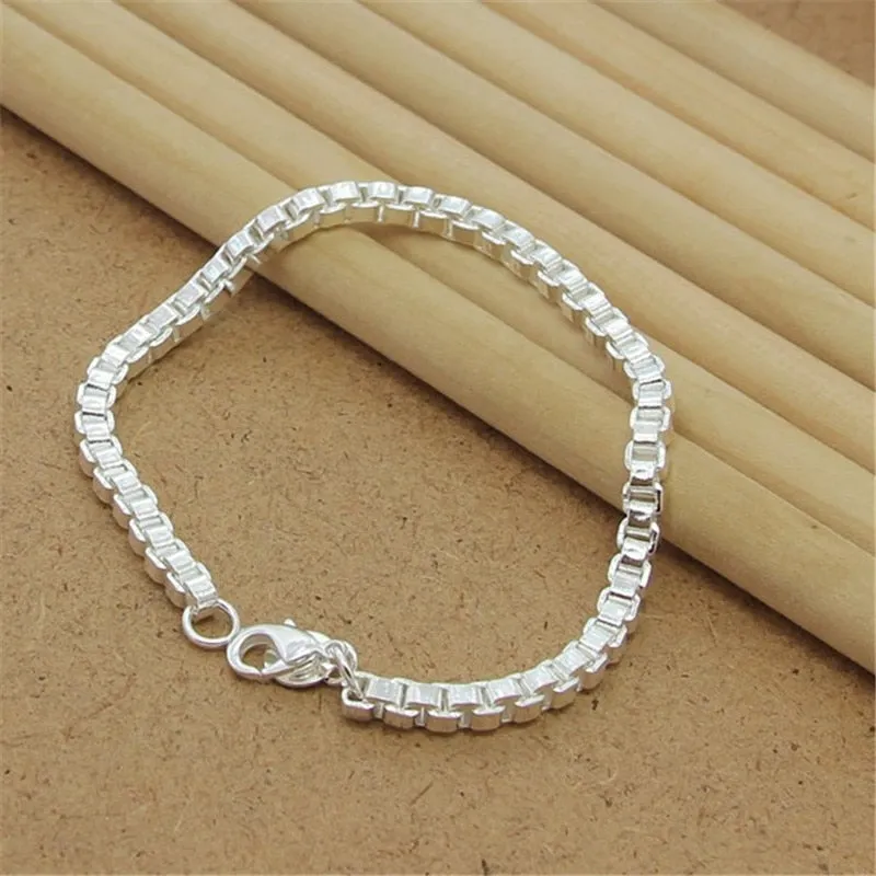 Sterling Silver Charm Jewelry Bracelet For Women
