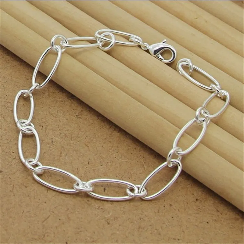Sterling Silver Charm Jewelry Bracelet For Women