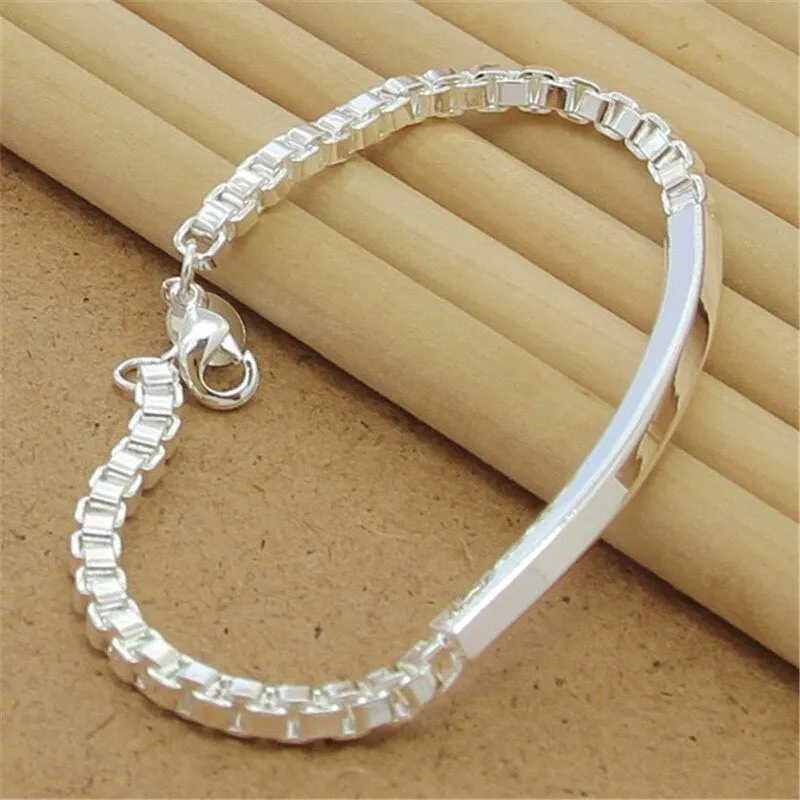 Sterling Silver Charm Jewelry Bracelet For Women