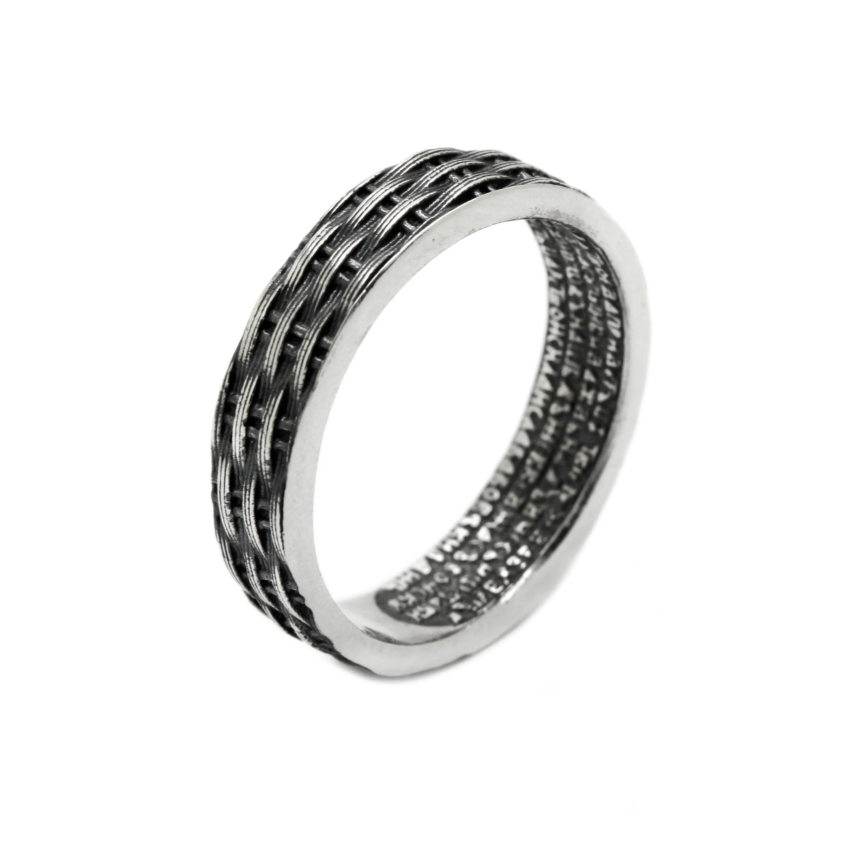 The Lord's Prayer Our Father Pinky Unisex Ring Silver 925