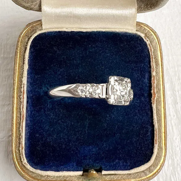Vintage Diamond Engagement Ring, RBC 0.25ctw.