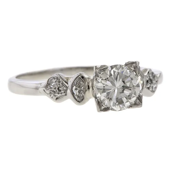 Vintage Engagement Ring, RBC 0.60ct