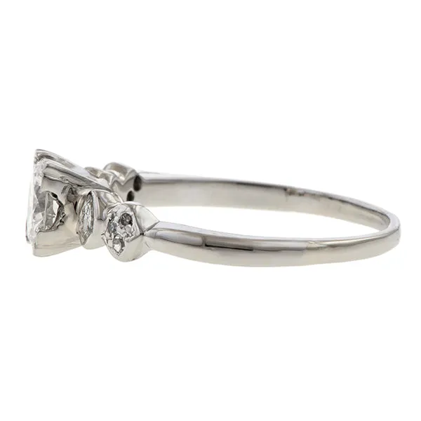 Vintage Engagement Ring, RBC 0.60ct