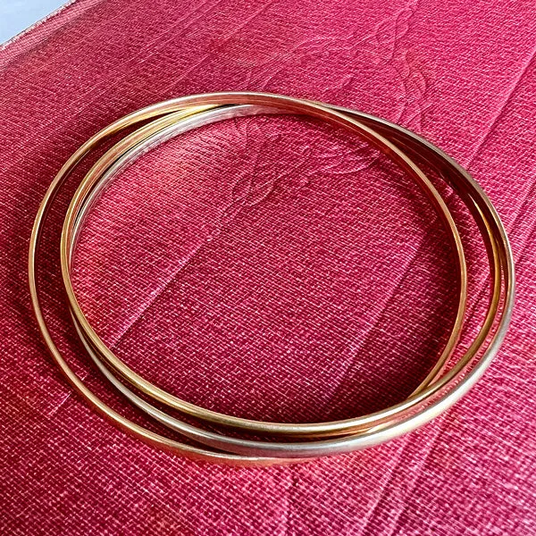 Vintage Trinity Tri-Gold Bracelet