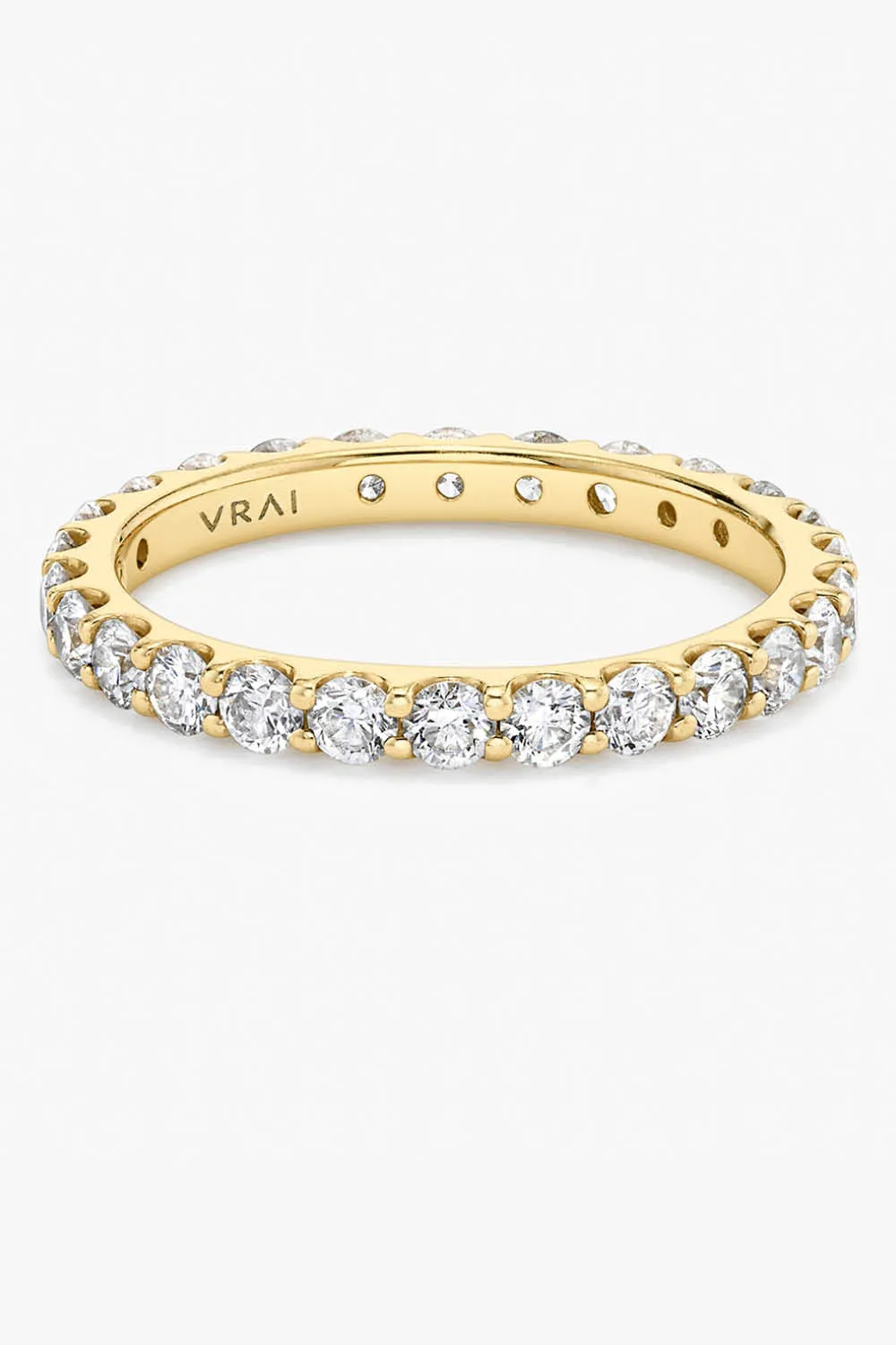 VRAI Round Eternity Band in Yellow Gold